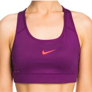Nike Pro Check Dri-Fit Seamless Lined Racerback Sports Bra in Grape